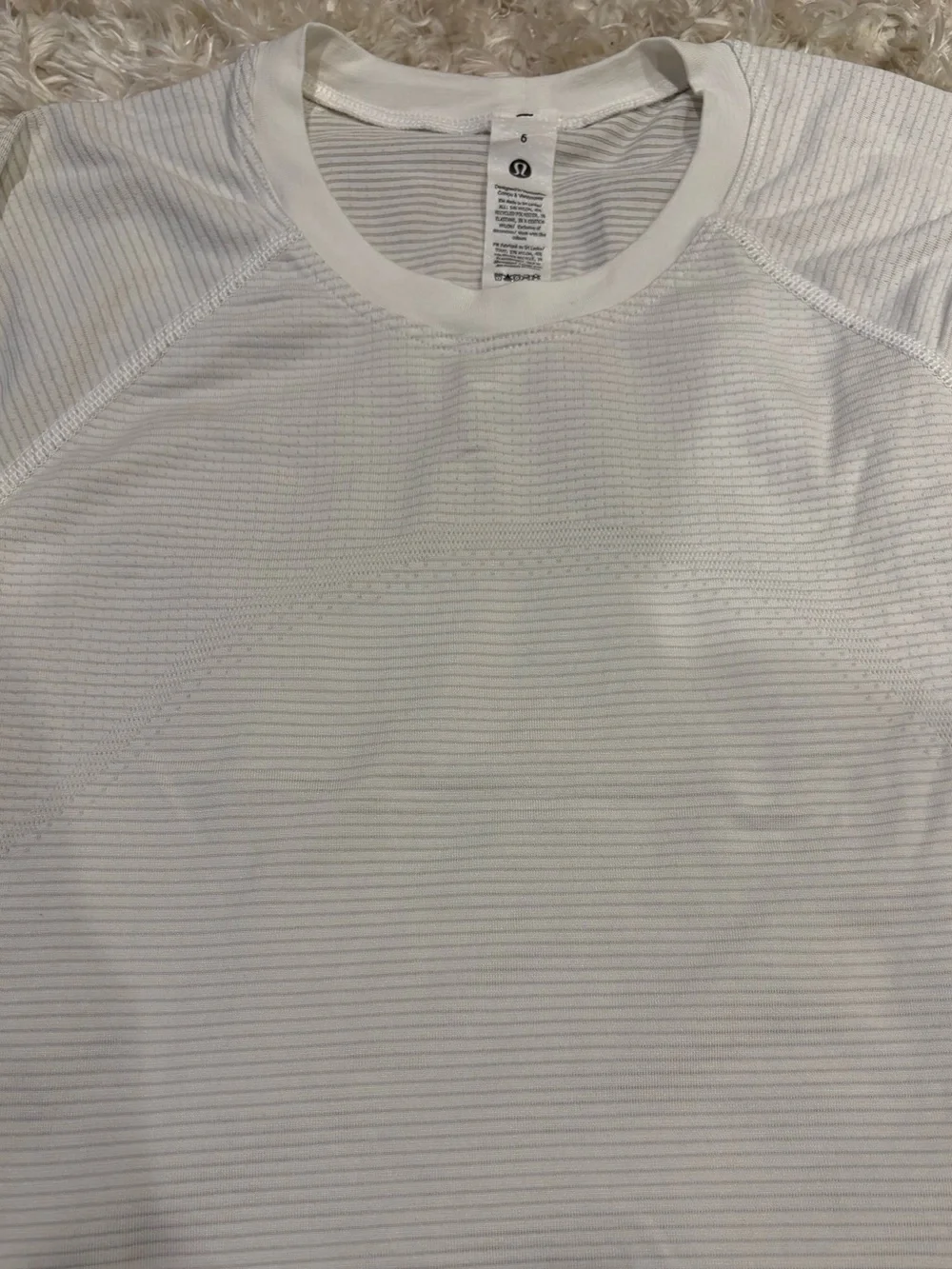 lululemon athletica Swiftly Cropped Athletic White Light Grey Long-Sleeve 2.0